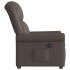 Sillón reclinable eléctrico cuero sintético marrón
