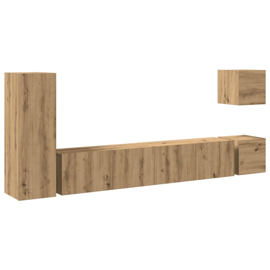 Mueble para TV de pared madera contrachapada artesanal 5