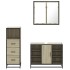 Set de muebles de baño 3 pzas madera contrachapada roble