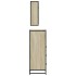 Set de muebles de baño 3 pzas madera contrachapada roble