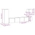 Conjunto de mueble de TV 5 piezas montado la pared madera
