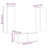 Muebles de TV de pared 3 uds madera vieja madera de