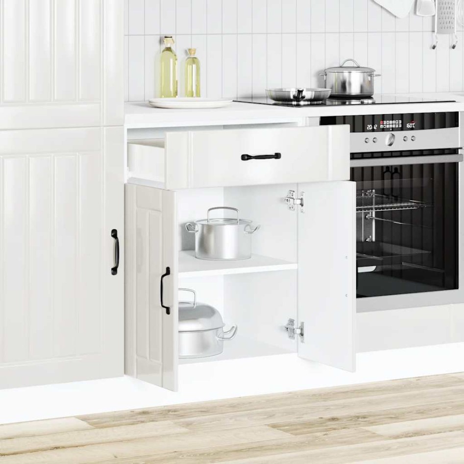 Mueble bajo de cocina Lucca blanca de alto