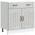 Mueble bajo de cocina Lucca madera contrachapada gris