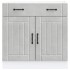 Mueble bajo de cocina Lucca madera contrachapada gris