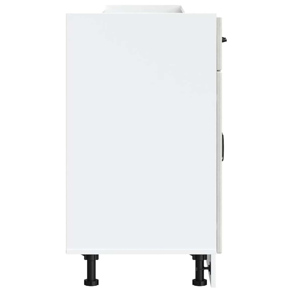 Mueble bajo de cocina Lucca madera contrachapada gris