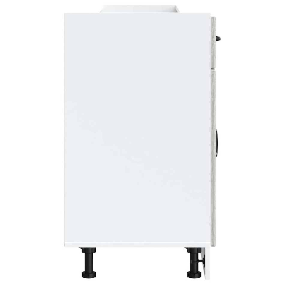 Mueble bajo de cocina Lucca madera contrachapada gris