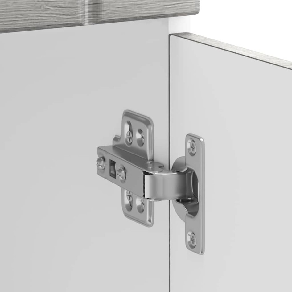 Mueble bajo de cocina Lucca madera contrachapada gris