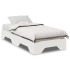 Estructura de cama sin colchón apilable blanca 80x200