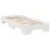 Estructura de cama sin colchón apilable blanca 80x200
