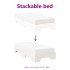 Estructura de cama sin colchón apilable blanca 80x200