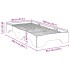 Estructura de cama sin colchón apilable blanca 80x200