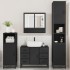 Juego de muebles de baño 4 pzas madera contrachapada