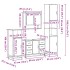 Juego de muebles de baño 4 pzas madera contrachapada