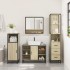 Set de muebles de baño 3 pzas madera contrachapada roble