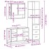 Set de muebles de baño 3 pzas madera contrachapada roble