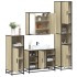 Juego de muebles de baño 4 pzas contrachapada roble