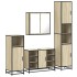 Juego de muebles de baño 4 pzas contrachapada roble