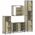 Juego de muebles de baño 4 pzas contrachapada roble