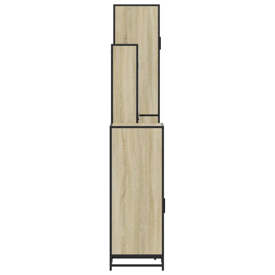 Juego de muebles de baño 4 pzas contrachapada roble