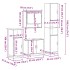Set de muebles de baño 4 pzas madera contrachapada gris