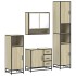 Juego de muebles de baño 4 pzas contrachapada roble