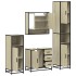 Juego de muebles de baño 4 pzas contrachapada roble