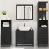 Juego de muebles de baño 4 pzas madera contrachapada