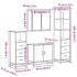 Juego de muebles de baño 4 pzas madera contrachapada