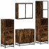 Set de muebles baño 4 pzas madera contrachapada roble