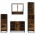 Set de muebles baño 4 pzas madera contrachapada roble