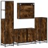 Set de muebles baño 4 pzas madera contrachapada roble