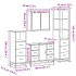 Set de muebles baño 4 pzas madera contrachapada roble