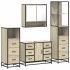 Juego de muebles de baño 4 pzas contrachapada roble