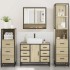 Juego de muebles de baño 4 pzas contrachapada roble
