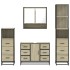 Juego de muebles de baño 4 pzas contrachapada roble