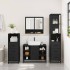 Juego de muebles de baño 4 pzas madera contrachapada