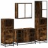 Set de muebles baño 4 pzas madera contrachapada roble