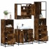 Set de muebles baño 4 pzas madera contrachapada roble
