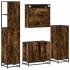 Set de muebles baño 4 pzas madera contrachapada roble