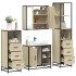 Juego de muebles de baño 4 pzas contrachapada roble