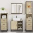 Juego de muebles de baño 4 pzas contrachapada roble