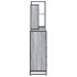 Set de muebles de baño 4 pzas madera contrachapada gris
