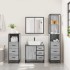 Set de muebles de baño 4 pzas madera contrachapada gris