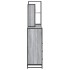 Set de muebles de baño 4 pzas madera contrachapada gris