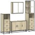 Juego de muebles de baño 4 pzas contrachapada roble