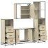 Juego de muebles de baño 4 pzas contrachapada roble