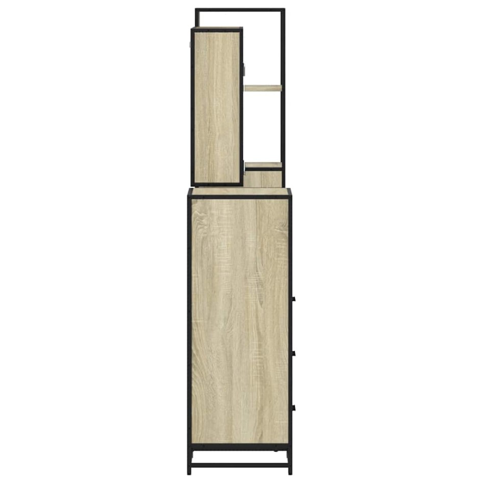 Juego de muebles de baño 4 pzas contrachapada roble