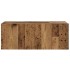 Conjunto de mueble de TV 8 piezas montado la pared madera