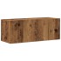 Conjunto de mueble de TV 8 piezas montado la pared madera